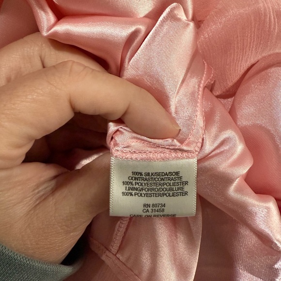 Y2K BCBGMAXAZRIA PINK ICE SILK BEADED PLEATED HALTER FORMAL GOWN SIZE 6 PROM - Picture 7 of 7